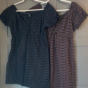 La Blanca Black and Brown Eyelet Swim Coverups